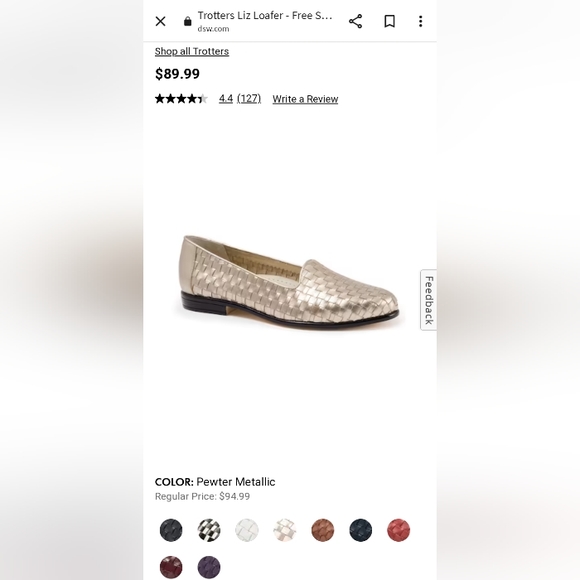 Trotter's Liz Leather Pewter Loafers - 10.5 - Picture 11 of 11